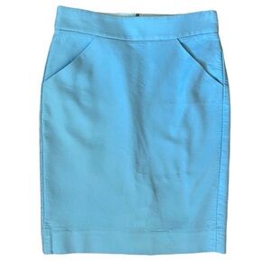 J Crew pencil skirt. Robins egg blue.